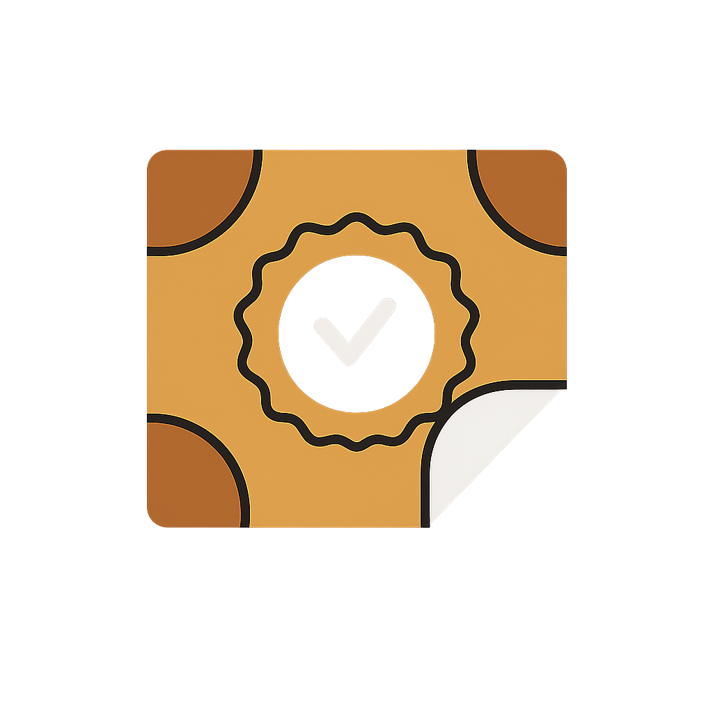 Sticker with checkmark